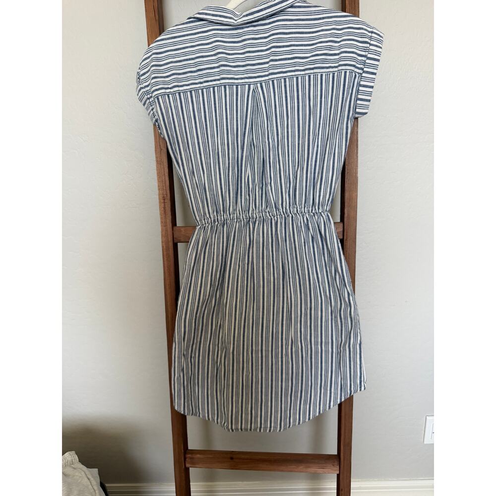Japna - Blue and White Striped Shirt Dress - size small - Picture 4 of 4